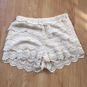 Zara lace shorts